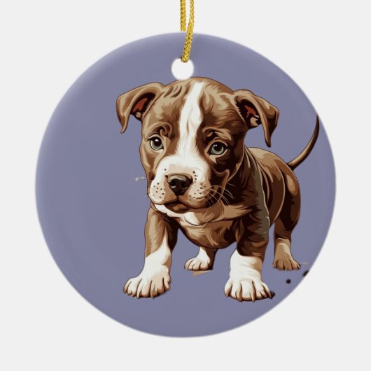 Pitbull Ornament  cadeau (Voorkant)