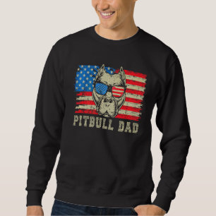 Pitbull Pap American Pit Bull Dog ons vlag 4th of  Trui