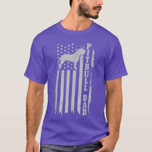Pitbull Pap Mannen Proud American Pit Bull Dog Fun T-shirt