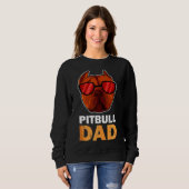 Pitbull Papa Cool Grappige Pitbull Hond Trui (Voorkant volledig)