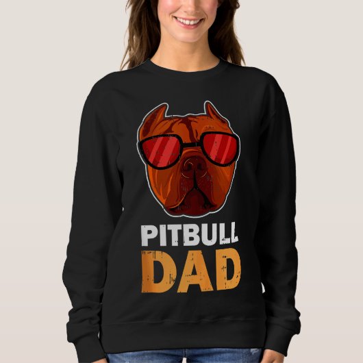 Pitbull Papa Cool Grappige Pitbull Hond Trui (Voorkant)