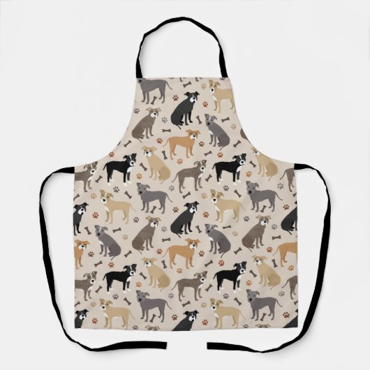 Pitbull Paws and Botten Apron Schort (Voorkant)