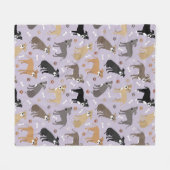 Pitbull Paws and Botten Fleece Blanket Deken (Voorkant (Horizontaal))