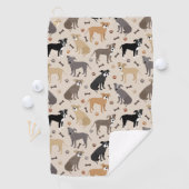Pitbull Paws en Botten Golf Towel Golfhanddoek (Insitu)