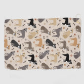 Pitbull Paws en Botten Golf Towel Golfhanddoek (Horizontaal)