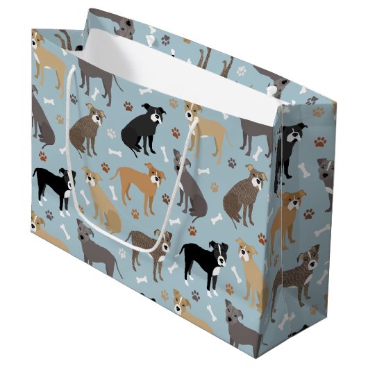 Pitbull Paws en Botten Groot Cadeauzakje (Voorkant Gekanteld)
