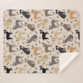 Pitbull Paws en Botten Sherpa Blanket Deken (Voorkant (horizontaal))