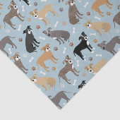 Pitbull Paws en Botten Tissuepapier (Detail)