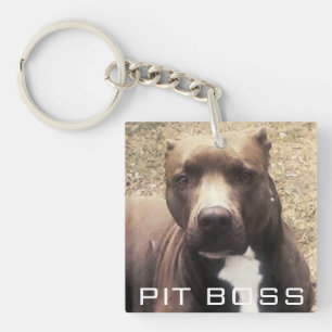 Pitbull Pet Foto Gepersonaliseerd Acrylische Sleut Sleutelhanger