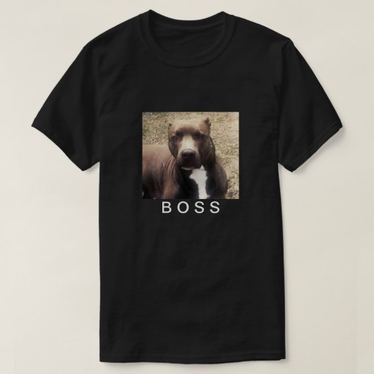 Pitbull Pet Photo Gepersonaliseerd Mannen T-Shirt (Design voorkant)