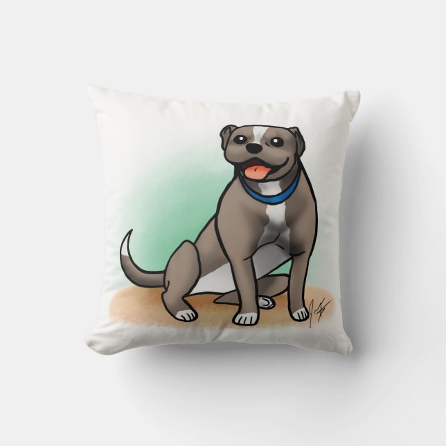Pitbull Pillow Kussen (Voorkant)