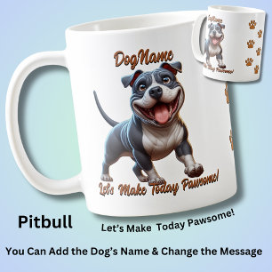 Pitbull Pit Bull - Naam hond toevoegen, tekst wijz Koffiemok