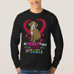 Pitbull Pit Bull Terrier Hart In De Paws Pitbull T-shirt