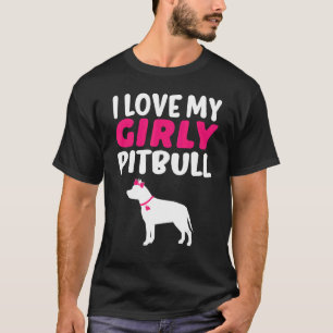 Pitbull Pit Girly Pet Girl Dog Gender onthulling T-shirt
