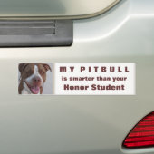 Pitbull Play met mij Bumpersticker (Op auto)
