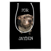 Pitbull Portant un sac cadeau Sweat - shirt à capu (Devant)