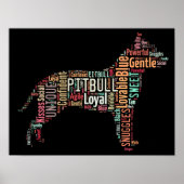 Pitbull-Poster Poster (Voorkant)
