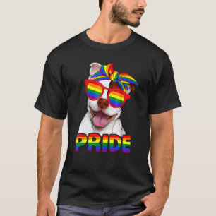 Pitbull Pride Hond Moeder Regenboog LGBT Gay Pride T-shirt