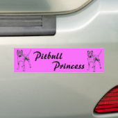 PITBULL PRINCESS BUMPERSTICKER (Op auto)