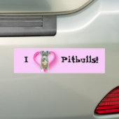 Pitbull pup sticker (Op auto)