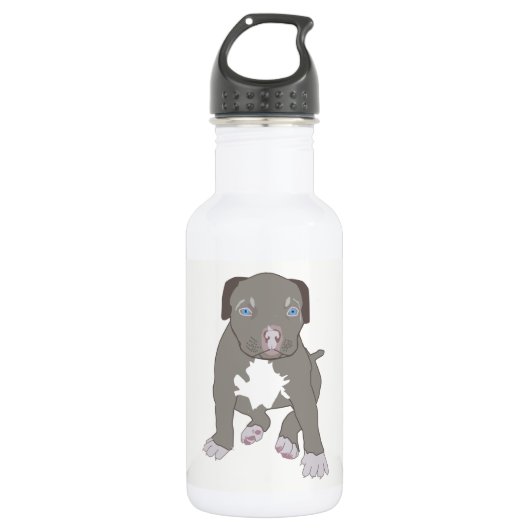 Pitbull Pup Waterfles (Voorkant)