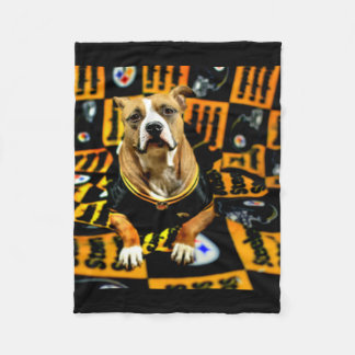 Pitbull Rescue Dog Football Fantaat Fleece Deken