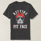  Pitbull Resting Pit Face - Funny Pitbull L T-shirt (Design voorkant)