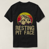 Pitbull Resting Pit Face - Funny Pitbull L T-shirt (Design voorkant)