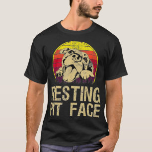 Pitbull Resting Pit Face - Funny Pitbull L T-shirt