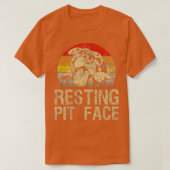Pitbull Resting Pit Face  Funny Pitbull Lo T-shirt (Design voorkant)