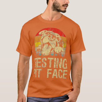 Pitbull Resting Pit Face Funny Pitbull Lo T-shirt