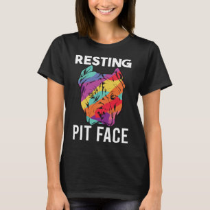 Pitbull Resting Pit Face Funny Pitbull Lov T-shirt