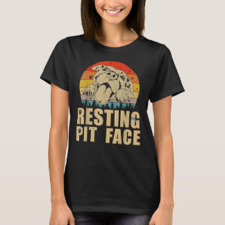  Pitbull Resting Pit Face Funny Pitbull T-shirt