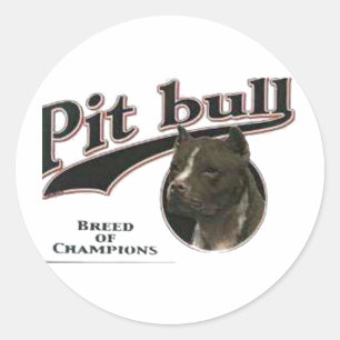 Pitbull Ronde Sticker