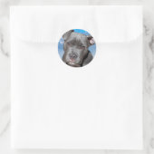 Pitbull Ronde Sticker (Tas)