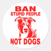 PITBULL RONDE STICKER (Voorkant)