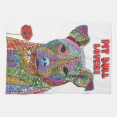 Pitbull Serviette de cuisine pour chien de race mi (Horizontal)