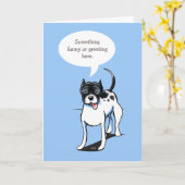 PitBull Staffordshire spreekt uw aangepaste groet Kaart (Gele Bloem)