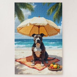 Pitbull Strand Ontspanning Scene Legpuzzel