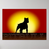 Pitbull Sunset Poster (Devant)