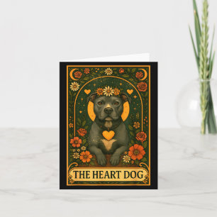 Pitbull Tarotkaart Vintage Schattige Pit Bull Het Kaart