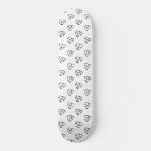 pitbull tekening eenvoudig hondenliefhebbers zwart skateboard
