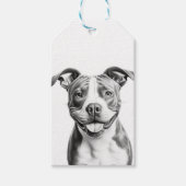 Pitbull Terrier Cadeaulabel (Voorkant)