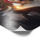 Pitbull Terriers Kerst Caroling Vakantie Foto Afdruk (Hoek)