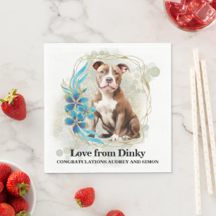 Pitbull Trouwservetten Met Honden Foto Servet