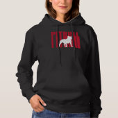 Pitbull-typografie Hoodie (Voorkant)