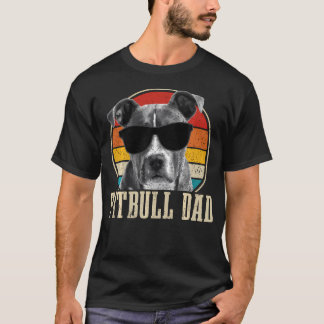Pitbull Vader Vintage Zonnebril Grappige Hond T-shirt