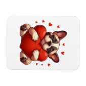 Pitbull Valentijnsdag Cadeaus Magneet (Horizontaal)
