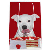 Pitbull-verjaardag Medium Cadeauzakje (Achterkant)