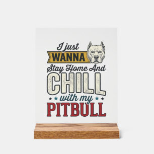 Pitbull Vintage Restez À La Maison Et Chill Amant